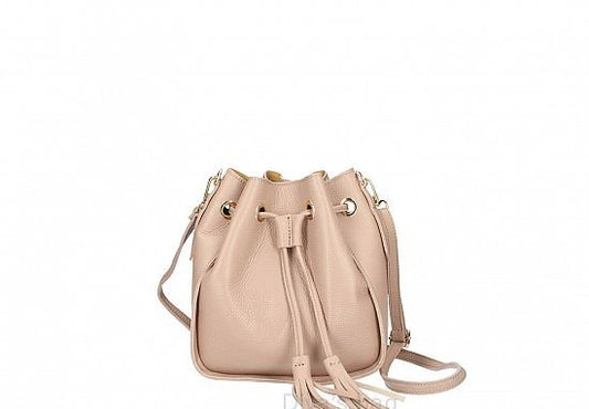 Powder Pink Italian Leather Shoulder Bag 'Eve'