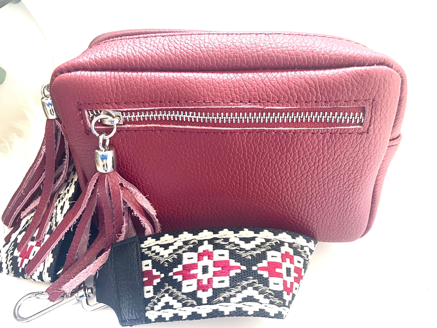 Leather Cross Body Bag-Stella